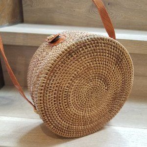 Round Rattan Bag
